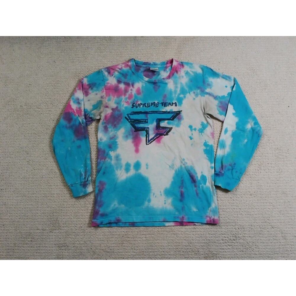 Supreme x Fade Long Sleeve Shirt Mens Small Tie Dye Made In USA